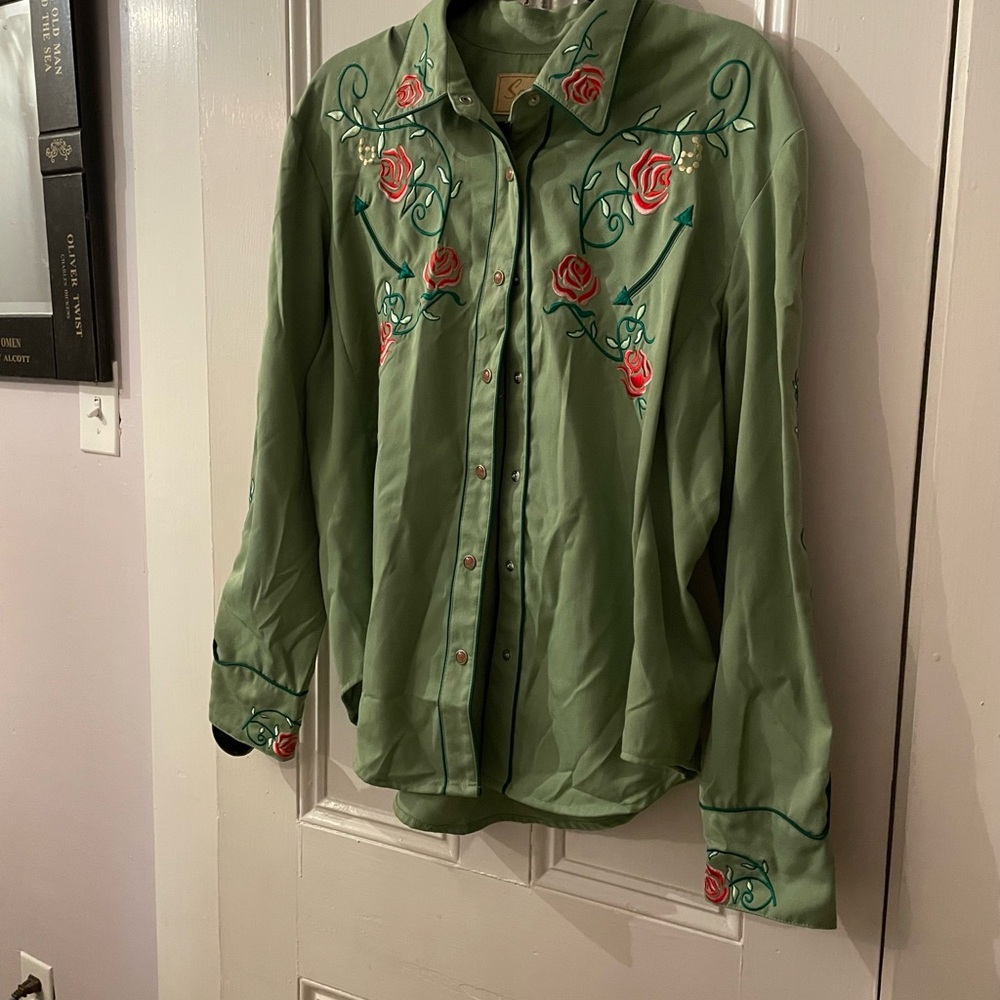 Extra Large Embroidered Button Down New With Tags! - image 1